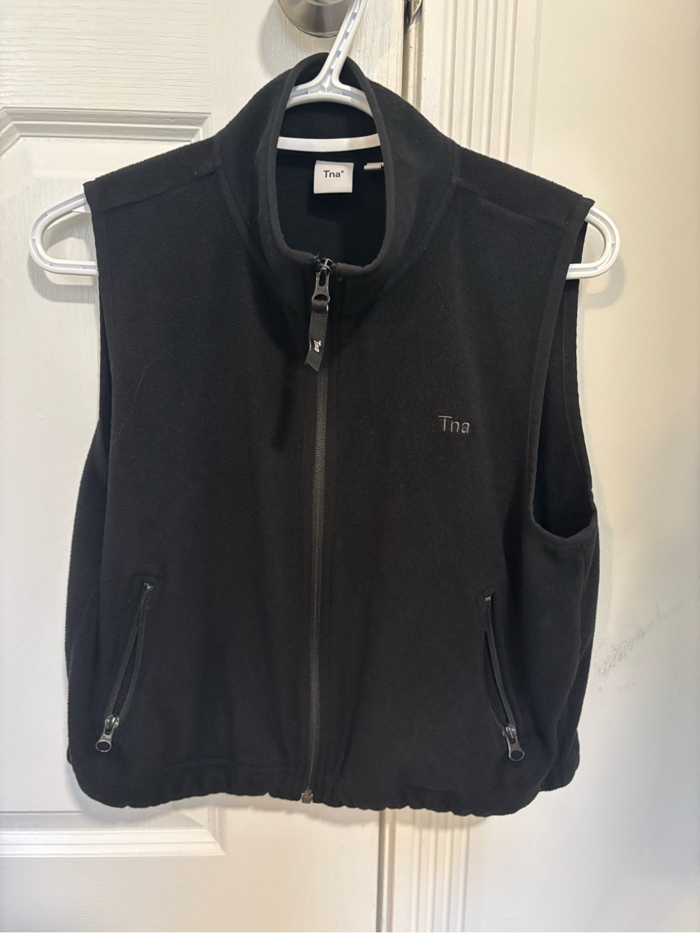 TNA black fleece vest